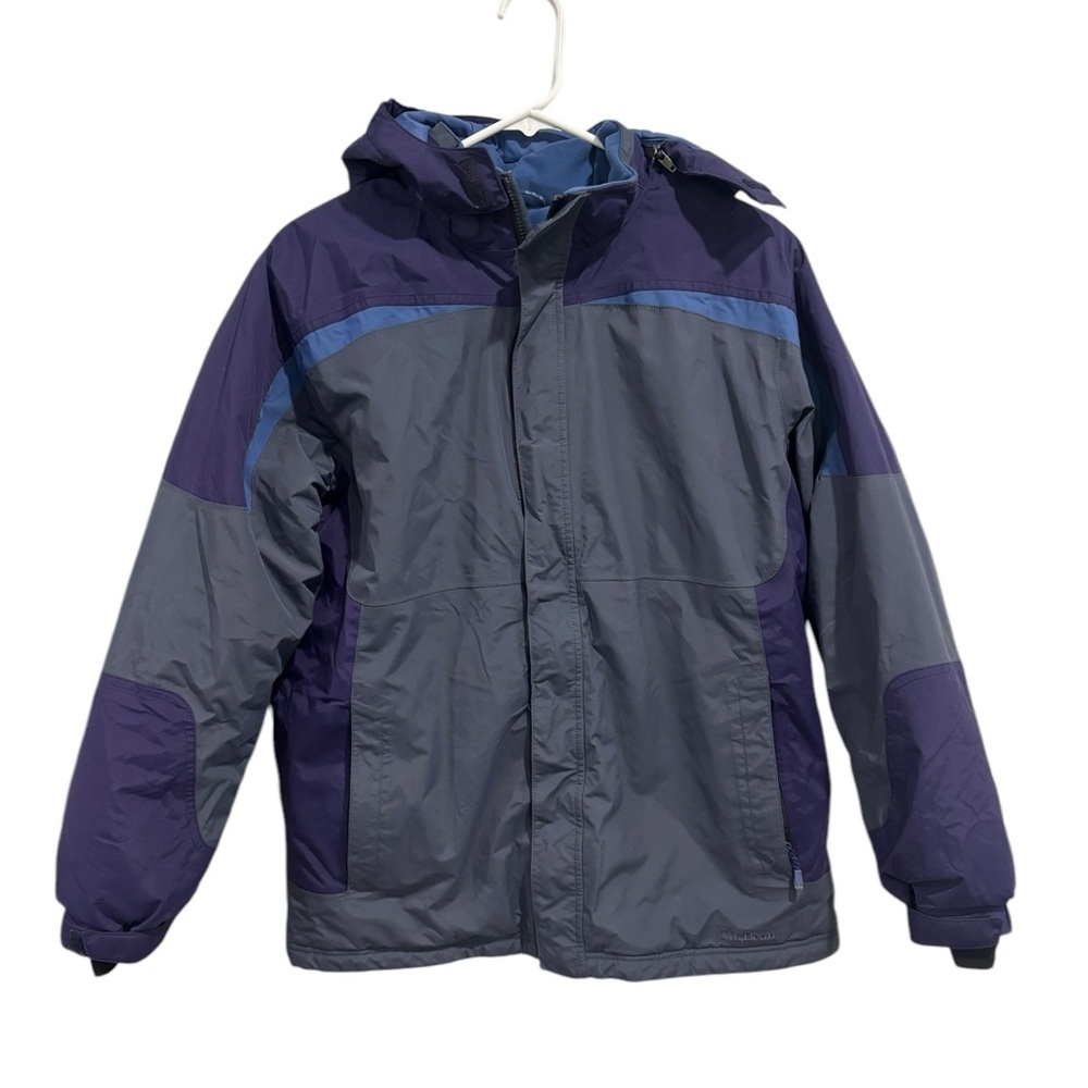 LL Bean Winter Nylon Snow Ski Jacket Coat Size Youth XL 18 Boy’s Quilted